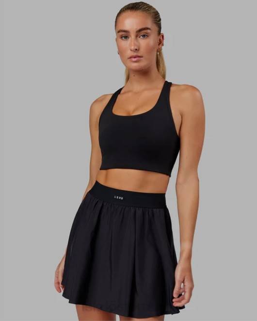 Z8RH25 LSKD Frauen Ace Longline-BH – Schwarz Bekleidung