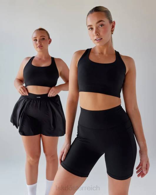 Z8RH25 LSKD Frauen Ace Longline-BH – Schwarz Bekleidung