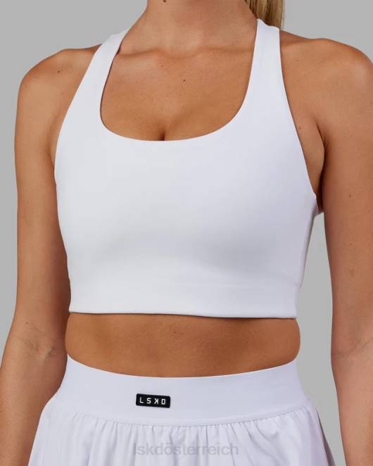 Z8RH26 LSKD Frauen Ace Longline-BH – Weiß Bekleidung