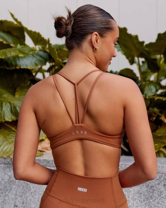Z8RH45 LSKD Frauen agiler Sport-BH - Haselnuss Bekleidung