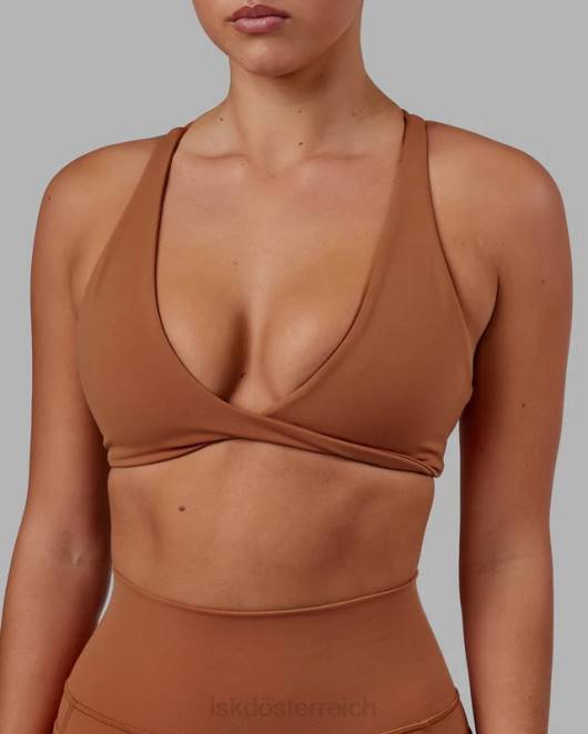 Z8RH45 LSKD Frauen agiler Sport-BH - Haselnuss Bekleidung