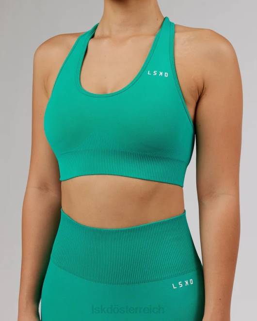 Z8RH46 LSKD Frauen Nahtloser Sport-BH „Limitless“ – Hyper Teal Bekleidung
