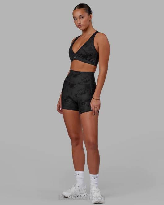 Z8RH49 LSKD Frauen Stamina-Sport-BH – Schwarz-Tie-Dye Bekleidung