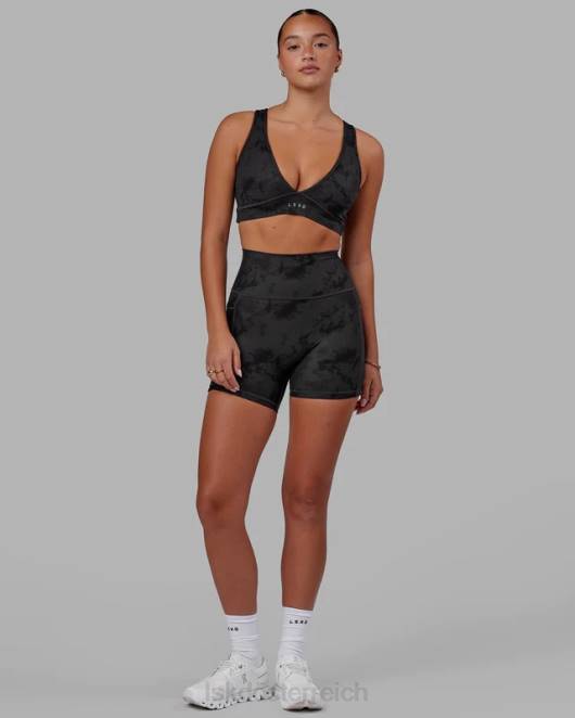 Z8RH49 LSKD Frauen Stamina-Sport-BH – Schwarz-Tie-Dye Bekleidung