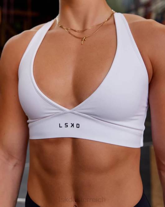 Z8RH57 LSKD Frauen Stamina Sport-BH – weiß Bekleidung
