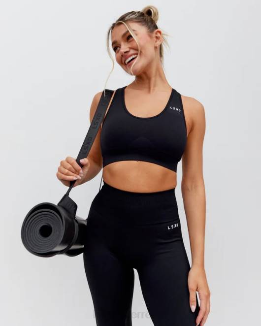 Z8RH61 LSKD Frauen Limitless nahtloser Sport-BH – Schwarz Bekleidung