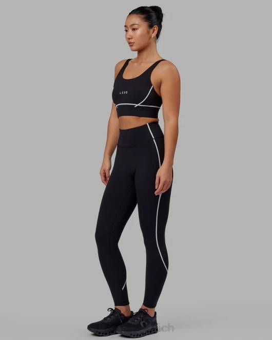 Z8RH65 LSKD Frauen Puls Sport-BH - Schwarz Bekleidung