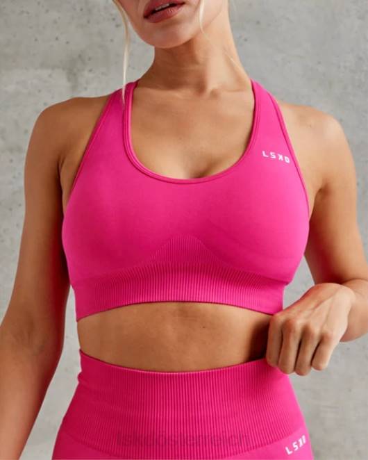 Z8RH66 LSKD Frauen Limitless nahtloser Sport-BH – Magenta Bekleidung