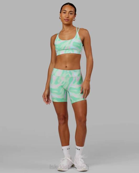 Z8RH68 LSKD Frauen Bridge-Sport-BH – Euphoria-Print – Blaugrün Bekleidung