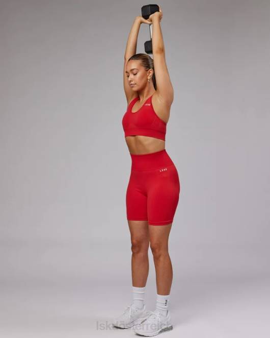 Z8RH69 LSKD Frauen Limitless nahtloser Sport-BH – Scharlachrot Bekleidung