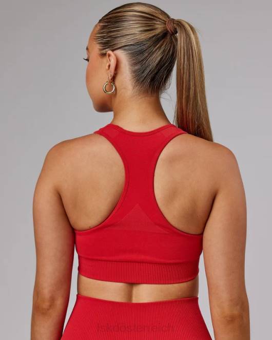 Z8RH69 LSKD Frauen Limitless nahtloser Sport-BH – Scharlachrot Bekleidung
