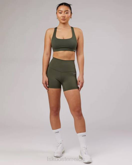 Z8RH77 LSKD Frauen Base Sport-BH - Waldnacht Bekleidung