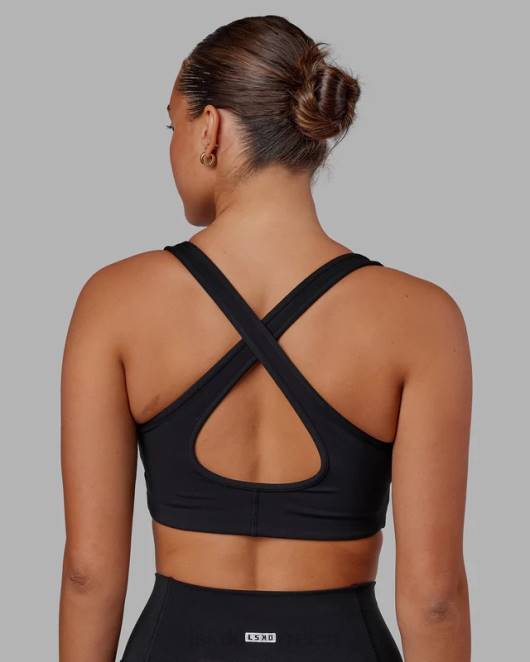 Z8RH8 LSKD Frauen Stamina Sport-BH - Schwarz Bekleidung