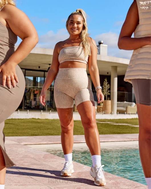 Z8RH96 LSKD Frauen Bandeau-Aufdruck „Energize – Rise“. Bekleidung