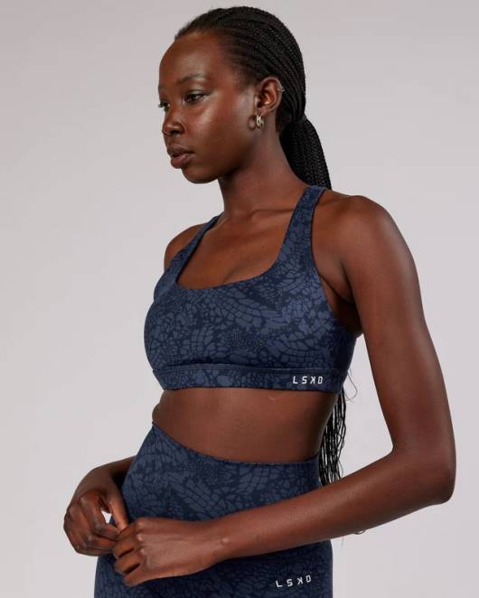Z8RH99 LSKD Frauen Base Sport-BH – Navy Mamba Bekleidung