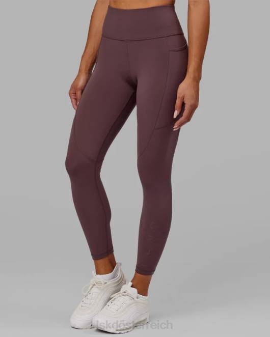 Z8RH671 LSKD Frauen 7/8-Länge, eng anliegend – Pflaume Bekleidung