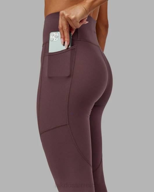 Z8RH671 LSKD Frauen 7/8-Länge, eng anliegend – Pflaume Bekleidung