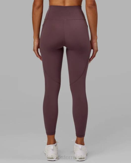 Z8RH671 LSKD Frauen 7/8-Länge, eng anliegend – Pflaume Bekleidung