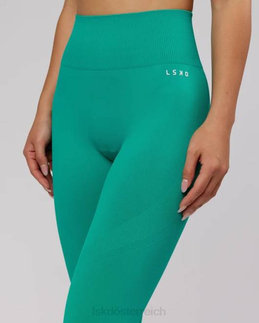 Z8RH706 LSKD Frauen Grenzenlose, nahtlose Strumpfhose in voller Länge – Hyper Teal Bekleidung