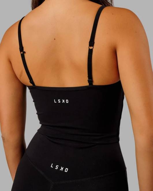 Z8RH117 LSKD Frauen Elixir Aktivtank - schwarz Bekleidung