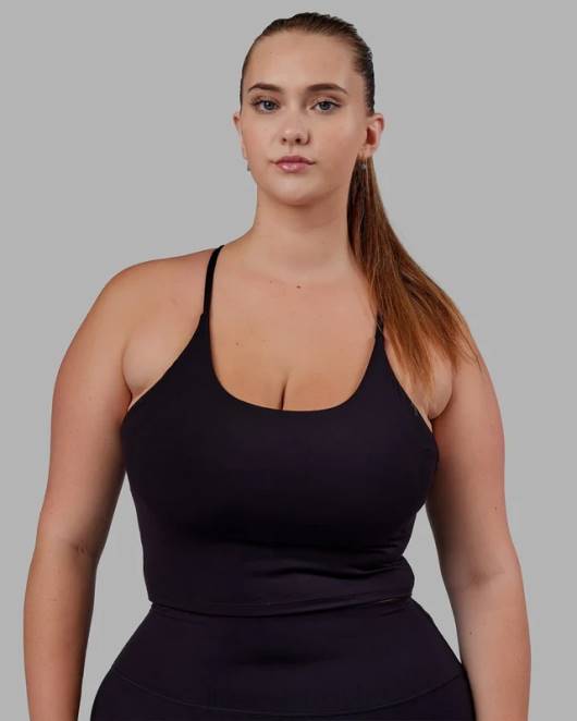 Z8RH117 LSKD Frauen Elixir Aktivtank - schwarz Bekleidung