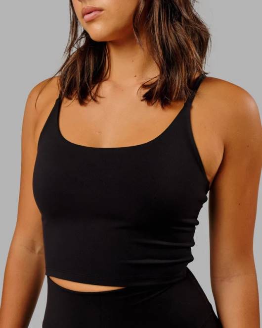 Z8RH117 LSKD Frauen Elixir Aktivtank - schwarz Bekleidung