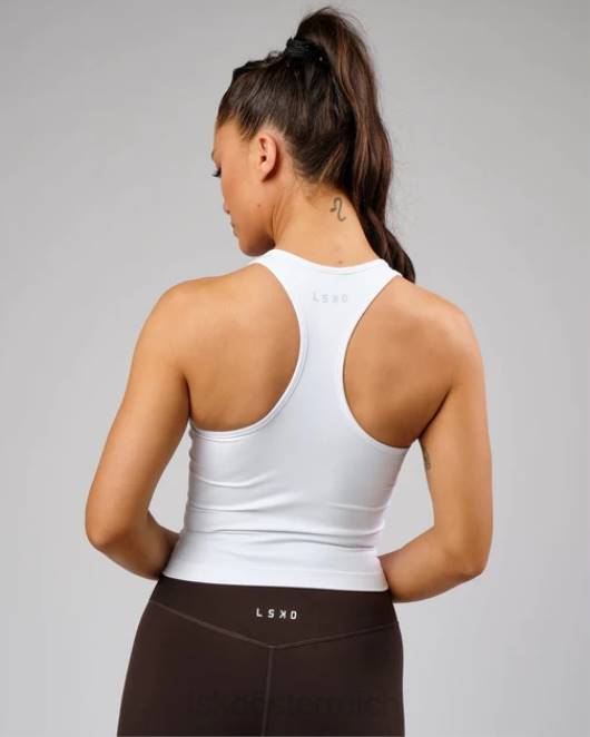 Z8RH122 LSKD Frauen Flow-Performance-Tank – weiß Bekleidung