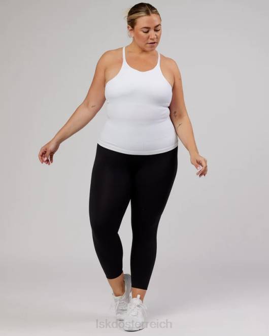 Z8RH127 LSKD Frauen Minimales, nahtloses, geripptes Tanktop – weiß Bekleidung