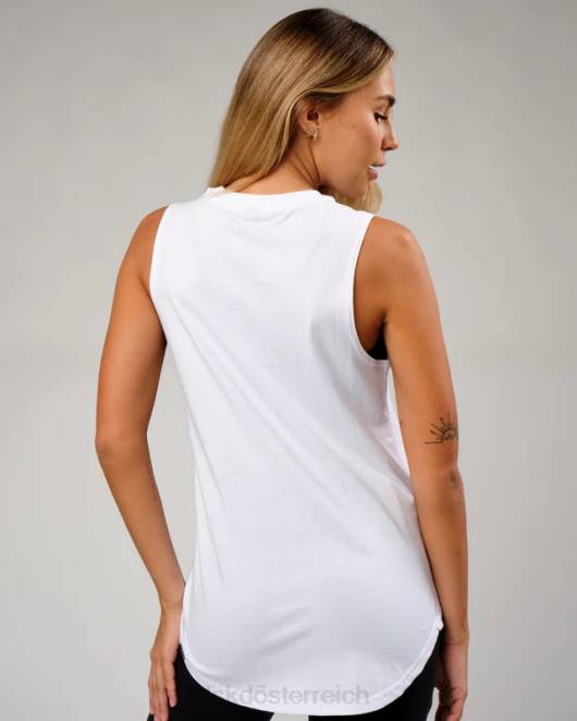 Z8RH133 LSKD Frauen Luna Tank - weiß-schwarz Bekleidung