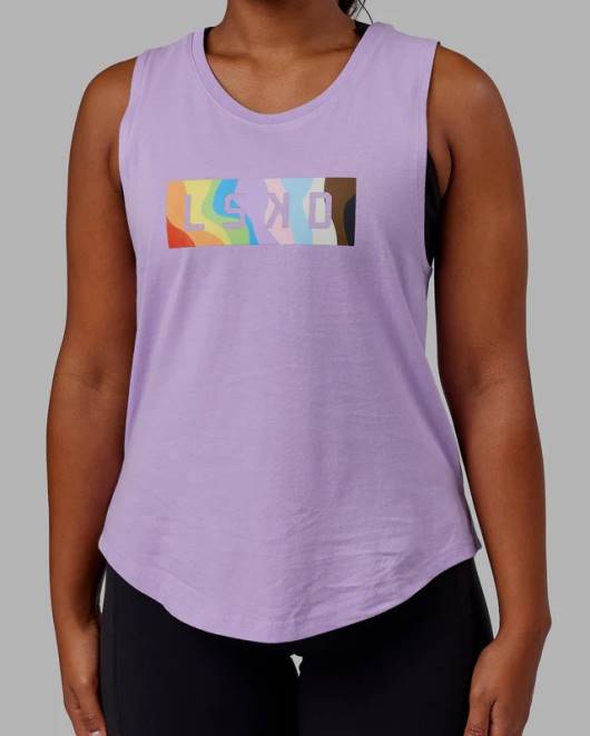 Z8RH136 LSKD Frauen Luna Tank – Pride-blasses Flieder Bekleidung