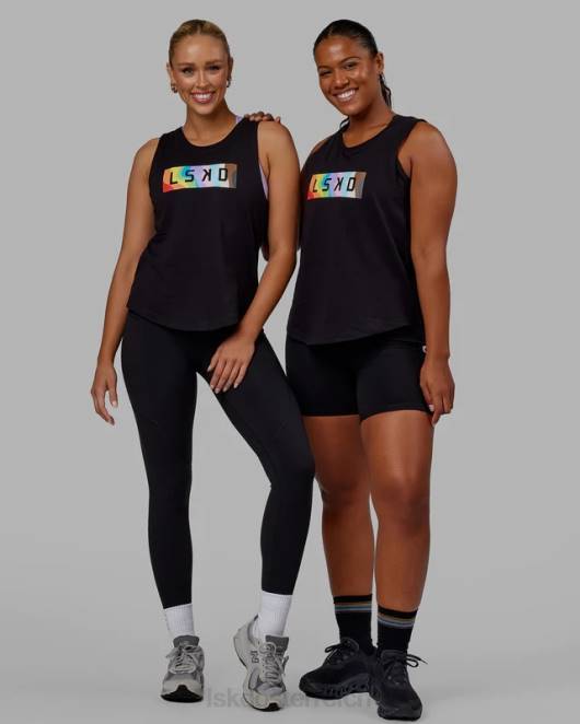 Z8RH140 LSKD Frauen Luna-Tank – Pride-Schwarz Bekleidung