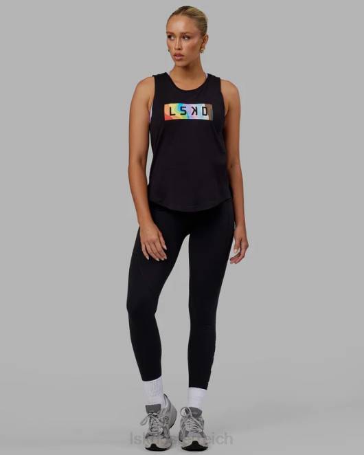 Z8RH140 LSKD Frauen Luna-Tank – Pride-Schwarz Bekleidung