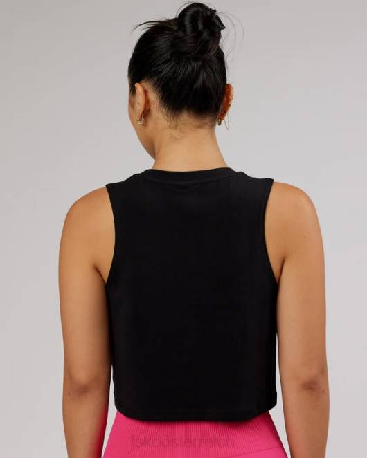 Z8RH147 LSKD Frauen Agiles Flxcotton-Tanktop – Schwarz-Boysenberry Bekleidung