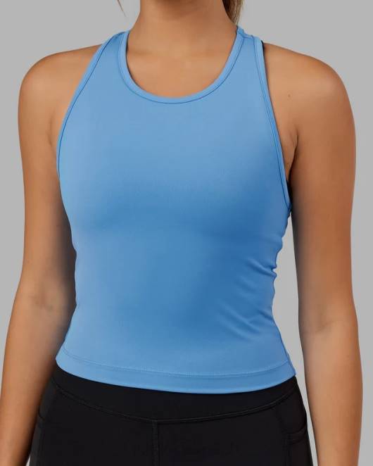 Z8RH150 LSKD Frauen Flow Performance Tank – Azurblau Bekleidung