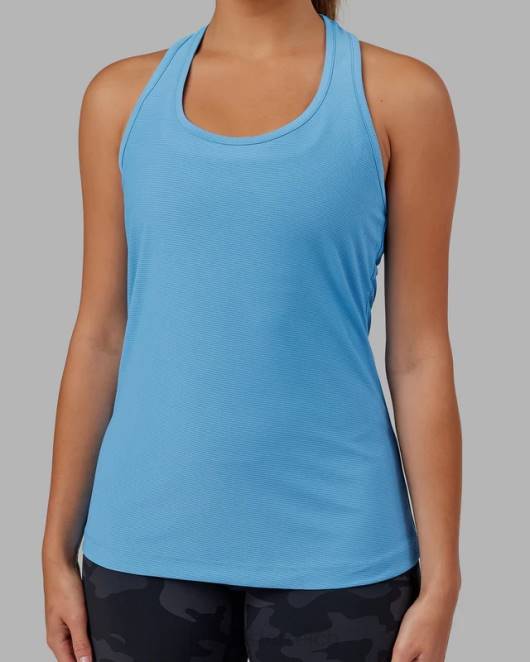 Z8RH152 LSKD Frauen Sprint-Tanktop – Azurblau Bekleidung