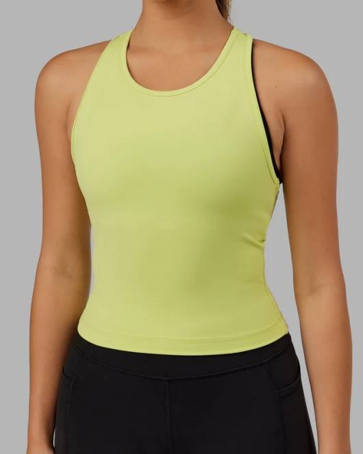 Z8RH158 LSKD Frauen Flow Performance Tank – blasse Zitrusfrucht Bekleidung