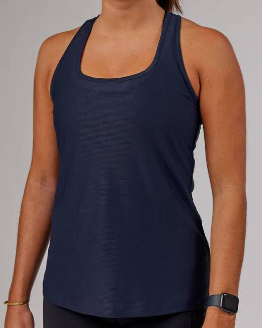 Z8RH163 LSKD Frauen Freedom Performance Tank – Marineblau Bekleidung