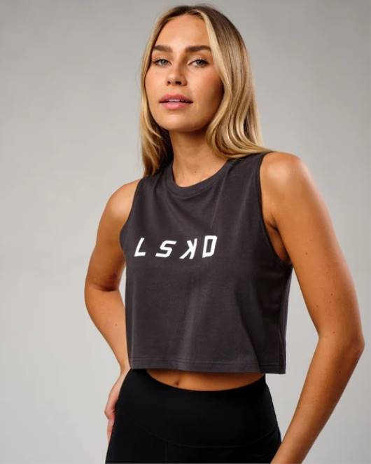 Z8RH164 LSKD Frauen Agiles Flxcotton-Tanktop – Phantom Bekleidung