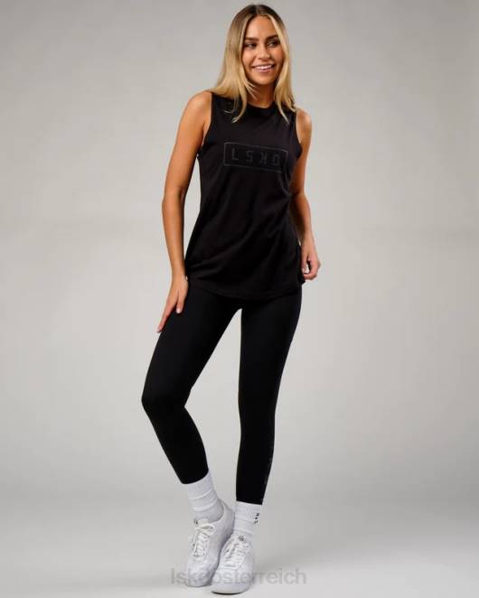 Z8RH173 LSKD Frauen Luna Tank - schwarz-schwarz Bekleidung