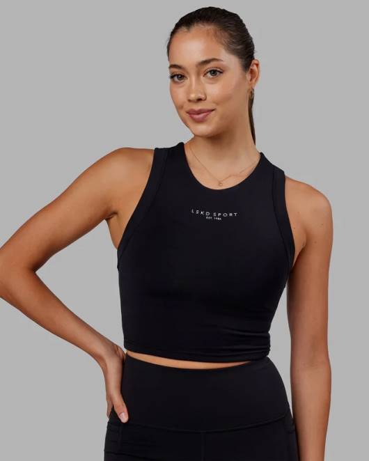Z8RH175 LSKD Frauen Lauftank - schwarz Bekleidung