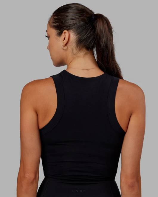 Z8RH175 LSKD Frauen Lauftank - schwarz Bekleidung