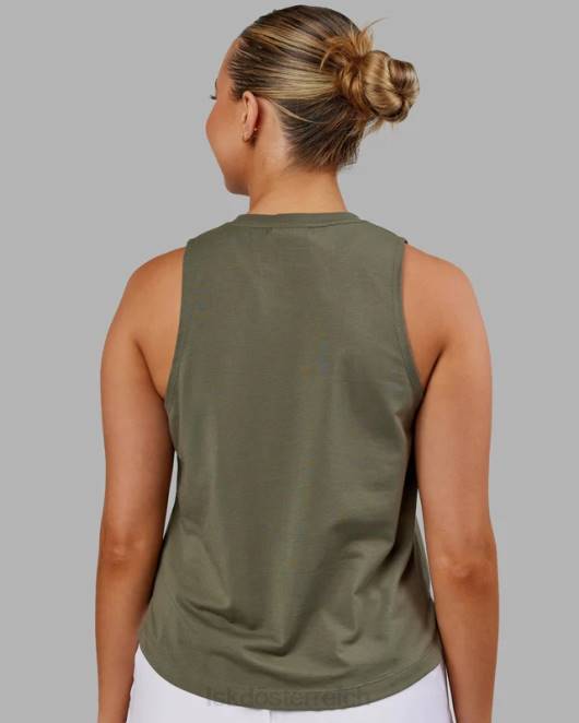Z8RH184 LSKD Frauen Deluxe-Pimaflx-Tanktop – olivfarben Bekleidung