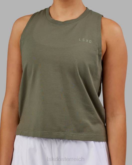 Z8RH184 LSKD Frauen Deluxe-Pimaflx-Tanktop – olivfarben Bekleidung