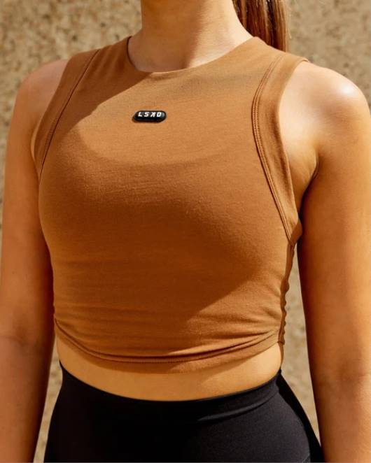 Z8RH190 LSKD Frauen Kapseltank - Kamel Bekleidung