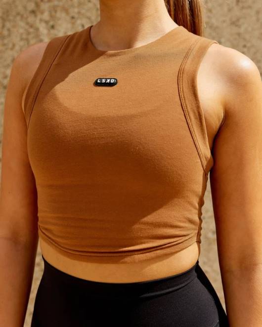 Z8RH190 LSKD Frauen Kapseltank - Kamel Bekleidung