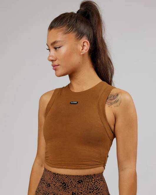 Z8RH190 LSKD Frauen Kapseltank - Kamel Bekleidung