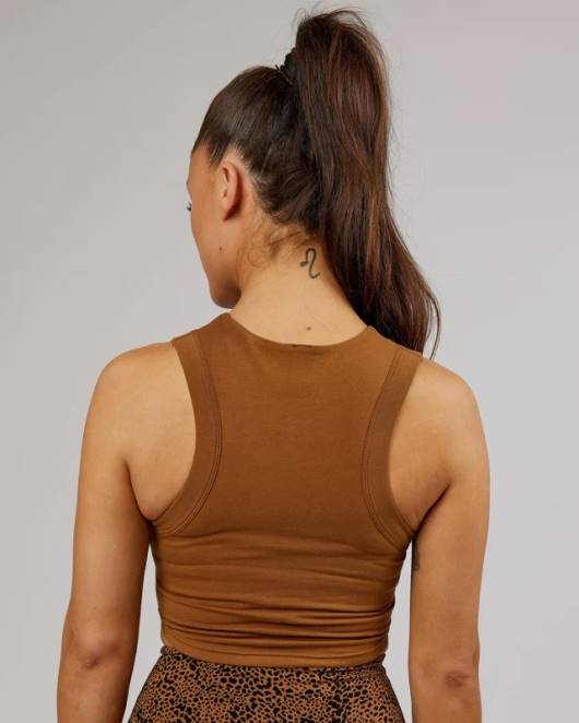 Z8RH190 LSKD Frauen Kapseltank - Kamel Bekleidung