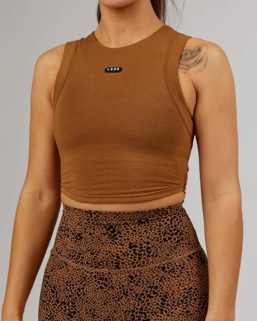 Z8RH190 LSKD Frauen Kapseltank - Kamel Bekleidung