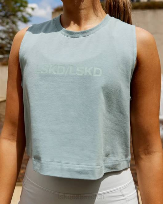 Z8RH194 LSKD Frauen Speedway flxcotton kurzes Tanktop – Frost Bekleidung