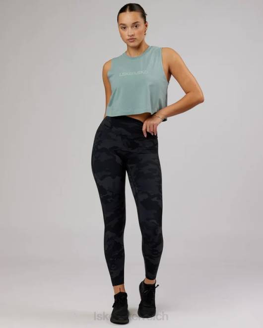 Z8RH194 LSKD Frauen Speedway flxcotton kurzes Tanktop – Frost Bekleidung